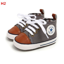 Load image into Gallery viewer, Baby Shoes Classic Canvas Baby Boy Shoes Spring Cotton Straps Stitching Newborn Boy Girl Shoes First Walker Prewalker