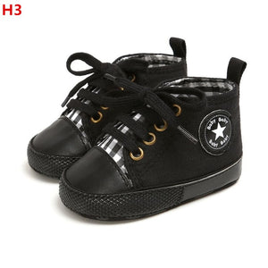 Baby Shoes Classic Canvas Baby Boy Shoes Spring Cotton Straps Stitching Newborn Boy Girl Shoes First Walker Prewalker