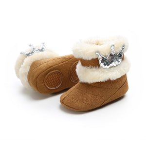 0-18M Baby Boys Winter Warm Snow Boots  Newborn Lace -Up Soft Sole Shoes Infant Toddler Kids Fashion Stripped Wool Warm Shoes