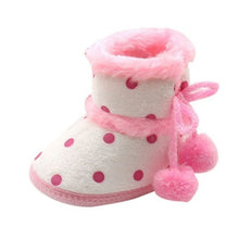 Load image into Gallery viewer, baby shoes russia winter infants warm shoes Faux fur girls baby booties Leather boy baby boots