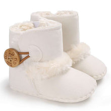 Load image into Gallery viewer, baby shoes russia winter infants warm shoes Faux fur girls baby booties Leather boy baby boots