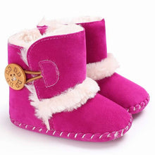 Load image into Gallery viewer, baby shoes russia winter infants warm shoes Faux fur girls baby booties Leather boy baby boots