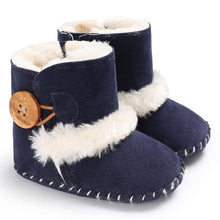 Load image into Gallery viewer, baby shoes russia winter infants warm shoes Faux fur girls baby booties Leather boy baby boots