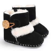 Load image into Gallery viewer, baby shoes russia winter infants warm shoes Faux fur girls baby booties Leather boy baby boots