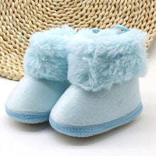 Load image into Gallery viewer, baby shoes russia winter infants warm shoes Faux fur girls baby booties Leather boy baby boots