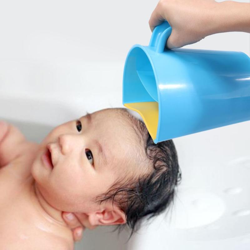 Fashion Baby Bath Soft Cap Clinging to Head Kids Washing Hair Shampoo Cartoon Whale Cup Shower Spoons for Child Pregnant Mother