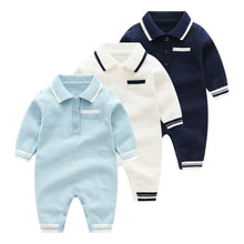 Load image into Gallery viewer, Baby boys&#39; knit Rompers Long Sleeve Knitted newborn baby clothes warm Kid&#39;s Autumn Clothing Knitting Rompers 0-24m Cute Overalls