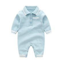 Load image into Gallery viewer, Baby boys&#39; knit Rompers Long Sleeve Knitted newborn baby clothes warm Kid&#39;s Autumn Clothing Knitting Rompers 0-24m Cute Overalls