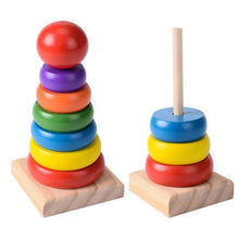 Load image into Gallery viewer, Wooden Blocks Toys Stacking Ring Tower Blocks Montessori Learning Education Toys for Children Early Childhood