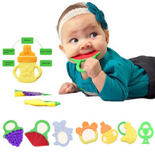 Load image into Gallery viewer, Toddlers Infants Baby Teething Toys Soft Silicone Fruit Chicco Cadeau Naissance Holder Chupeta Boneco Lucas Neto Naissance Bebes