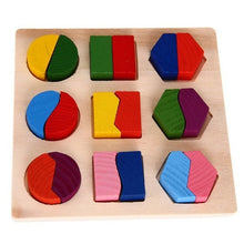 Load image into Gallery viewer, Children Baby Wooden Geometry Block Puzzles Kids Cognitive Toy Early Learning Educational Toy Children Gift