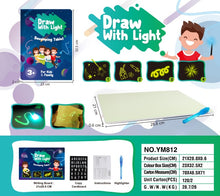 Load image into Gallery viewer, A4 A5 LED Luminous Drawing Board Graffiti Doodle Drawing Tablet Magic Draw With Light-Fun Fluorescent Pen Educational Toy 1pcs