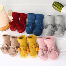 Load image into Gallery viewer, New Floor Socks Baby Plus Velvet Warm Toddler Shoes Non-slip