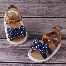 Load image into Gallery viewer, UK Summer Baby Girl Bowknot Toddler Shoes Anti-Slip Crib Shoes Soft Sole Prewalkers Baby Toddler Shoes