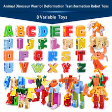 Load image into Gallery viewer, 26 letter A-Z Alphabet Animal Dinosaur Warrior Deformation Action Figures Transformation Robot Toys For Children Gift Brinquedos