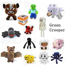 Load image into Gallery viewer, Game Plush Creeper  Skeleton Wolf Steve Cow Ghost Spider Bat Plush Baby Toys Christmas Gifts