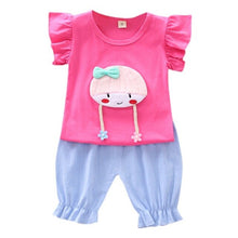 Load image into Gallery viewer, Baby Girl Clothes 2019 Hot Summer New Girls' Clothing Sets Cartoon Pattern T-shirt Tops+Shorts Suits Casual Outfits Sets