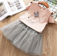 Load image into Gallery viewer, Girls Clothing Set 2019 Summer Fashion New Girls' Clothes Children's Clothes Animal Cotton T-Shirt + pants Baby Kids Clothes Set