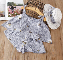 Load image into Gallery viewer, 2-6Y Baby Girl Clothes 2019 Hot Summer Fashion Girls' Clothing Sets Kids Bay clothes Toddler cotton flower shirt+Pants+Hats