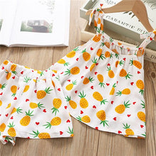 Load image into Gallery viewer, 2-6Y Baby Girl Clothes 2019 Hot Summer Fashion Girls' Clothing Sets Kids Bay clothes Toddler cotton flower shirt+Pants+Hats