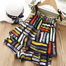 Load image into Gallery viewer, 2-6Y Baby Girl Clothes 2019 Hot Summer Fashion Girls' Clothing Sets Kids Bay clothes Toddler cotton flower shirt+Pants+Hats