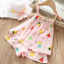 Load image into Gallery viewer, 2-6Y Baby Girl Clothes 2019 Hot Summer Fashion Girls' Clothing Sets Kids Bay clothes Toddler cotton flower shirt+Pants+Hats