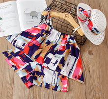 Load image into Gallery viewer, 2-6Y Baby Girl Clothes 2019 Hot Summer Fashion Girls' Clothing Sets Kids Bay clothes Toddler cotton flower shirt+Pants+Hats