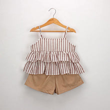 Load image into Gallery viewer, Baby Girl Clothes 2019  Summer Hot Sale Girls&#39; Clothing Sets Stripe Ruffles Vest T-Shirt+Shorts Outfits Clothes