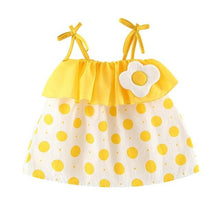 Load image into Gallery viewer, Baby Girls Dress  Hot Summer New Girls&#39; Clothing Sets Dot Ruffles Strap Cute Print Dress Princess Dresses Clothes Size 3M-24M