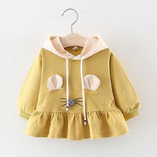 Load image into Gallery viewer, Toddler Girl Clothes 2019 New Cute Baby Girls&#39; Clothing Sets Kids Ruched Ruffles Ear Hooded Casual Dresses Clothes