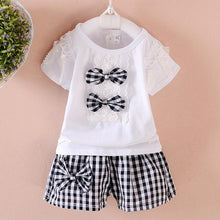 Load image into Gallery viewer, Baby Girls&#39; Short Sleeve Two-piece Suit Baby Children&#39;s Clothing Kids Girl Sets