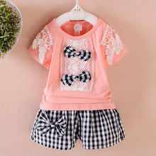 Load image into Gallery viewer, Baby Girls&#39; Short Sleeve Two-piece Suit Baby Children&#39;s Clothing Kids Girl Sets