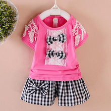 Load image into Gallery viewer, Baby Girls&#39; Short Sleeve Two-piece Suit Baby Children&#39;s Clothing Kids Girl Sets