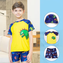 Load image into Gallery viewer, Boys&#39; 2pcs Dinosaur Pirnt Beach wear clothing Fashion Children boy bothing suit Handsome short sleeve Kids animal swimsuiYZ19044