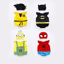 Load image into Gallery viewer, 1pc romper 1pc Hat Newborn Baby Cotton rompers suits baby boys&#39; clothing Dragon Ball Spiderman Hero outifts Summer jumpsuits