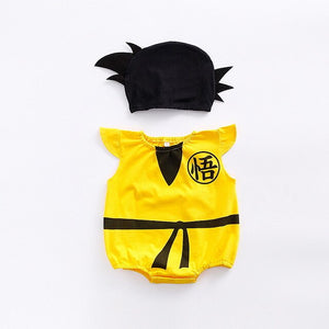 1pc romper 1pc Hat Newborn Baby Cotton rompers suits baby boys' clothing Dragon Ball Spiderman Hero outifts Summer jumpsuits