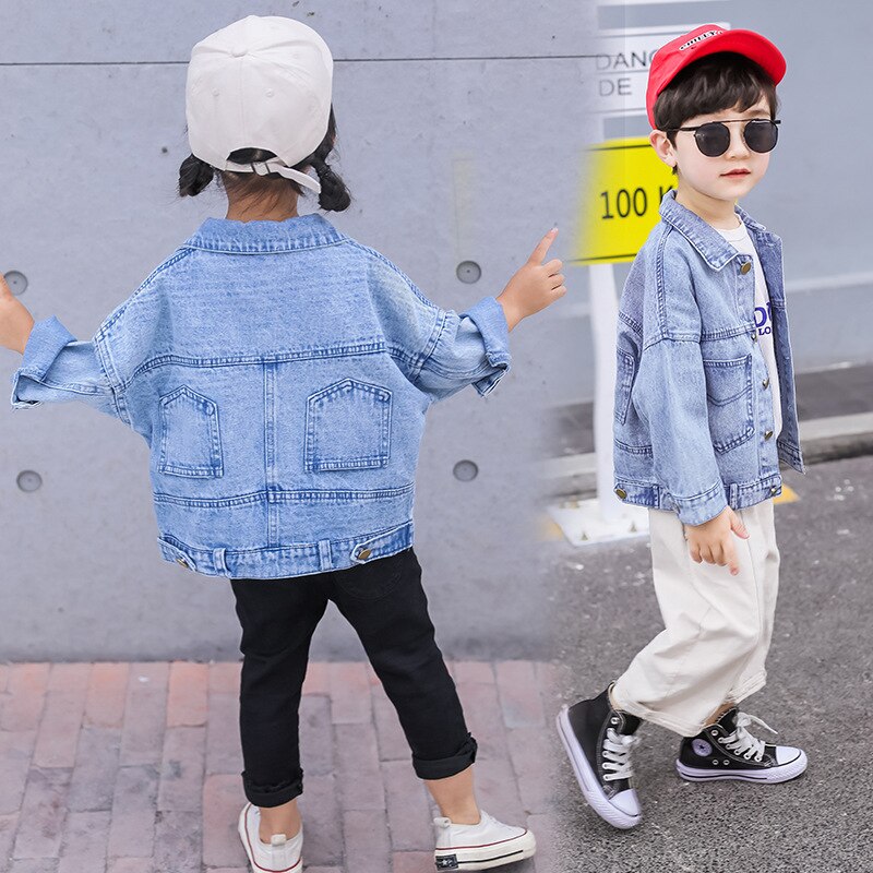 Childrenswear Boys' Denim Jacket Spring And Autumn Handsome Kids' Jacket Baby Girls Korean-style Fashion Spring Clothing 2019 Ne