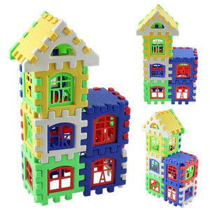 24 PCS Parenting Developing House Building Blocks Construction Educational Learning Building Blocks Toys For Children Kids Gift