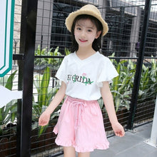 Load image into Gallery viewer, Baby Girls&#39; Clothing 2018 Summer Kids Children Sets New Suit Girl Cotton Short Sleeve + Shorts Leisure Embroidered Two Piece Set