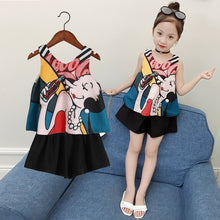 Load image into Gallery viewer, Baby Girl Clothes 2019 Hot Summer New Girls&#39; Clothing Sets Kids Bay clothes Toddler Chiffon sling top+dress 2-8yrs clothind