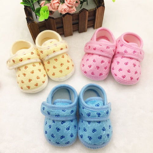 Cute Newborn Infants Kids Baby Shoes Cozy Cotton Soft Soled Crib Shoes Prewalker SL07