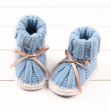 Load image into Gallery viewer, Baby Winter Booties Woolen Soft First Walker Knitted Fleece Warm Infants Boots Snow Crib Shoes