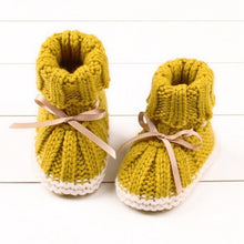 Load image into Gallery viewer, Baby Winter Booties Woolen Soft First Walker Knitted Fleece Warm Infants Boots Snow Crib Shoes