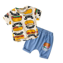 Load image into Gallery viewer, Hot Selling Newest Baby Cartoon Set for Summer 2019 New Boys&#39; Wear Children&#39;s Short Sleeved T-shirt and Jeans Clothing