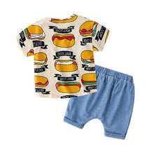 Load image into Gallery viewer, Hot Selling Newest Baby Cartoon Set for Summer 2019 New Boys&#39; Wear Children&#39;s Short Sleeved T-shirt and Jeans Clothing