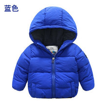 Load image into Gallery viewer, Baby Plus Velvet Cotton-padded Jacket 2019 Winter Clothes New Boys&#39; Children&#39;s Clothing Children&#39;s Solid Color Hooded Cotton