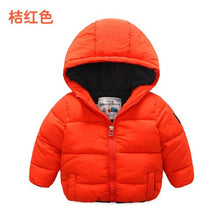 Load image into Gallery viewer, Baby Plus Velvet Cotton-padded Jacket 2019 Winter Clothes New Boys&#39; Children&#39;s Clothing Children&#39;s Solid Color Hooded Cotton