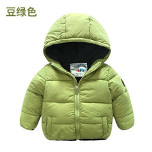 Load image into Gallery viewer, Baby Plus Velvet Cotton-padded Jacket 2019 Winter Clothes New Boys&#39; Children&#39;s Clothing Children&#39;s Solid Color Hooded Cotton