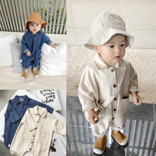 Baby Onesie Spring Korean-style Baby Boys' One-piece Suit Spring Clothing BABY'S Romper CHILDREN'S Clothes BOY'S Romper Cowboy