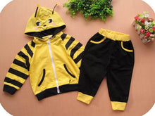 Load image into Gallery viewer, Cute Bee Spring Boys&#39; Clothing Sets Animal Ears Jacket + Pants Conjuntos Roupas Bebes Meninos Baby Boy Clothing Set Kids Clothes